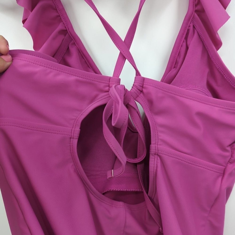 TIME And TRU One-Piece Ruffle Swimsuit - Picture 7 of 9